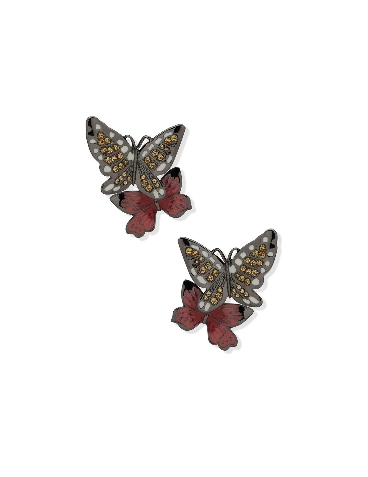 Pe Lrg Drama Butterfuly Motif Btn-Gld/Lt Hem/Multi - Anne Klein