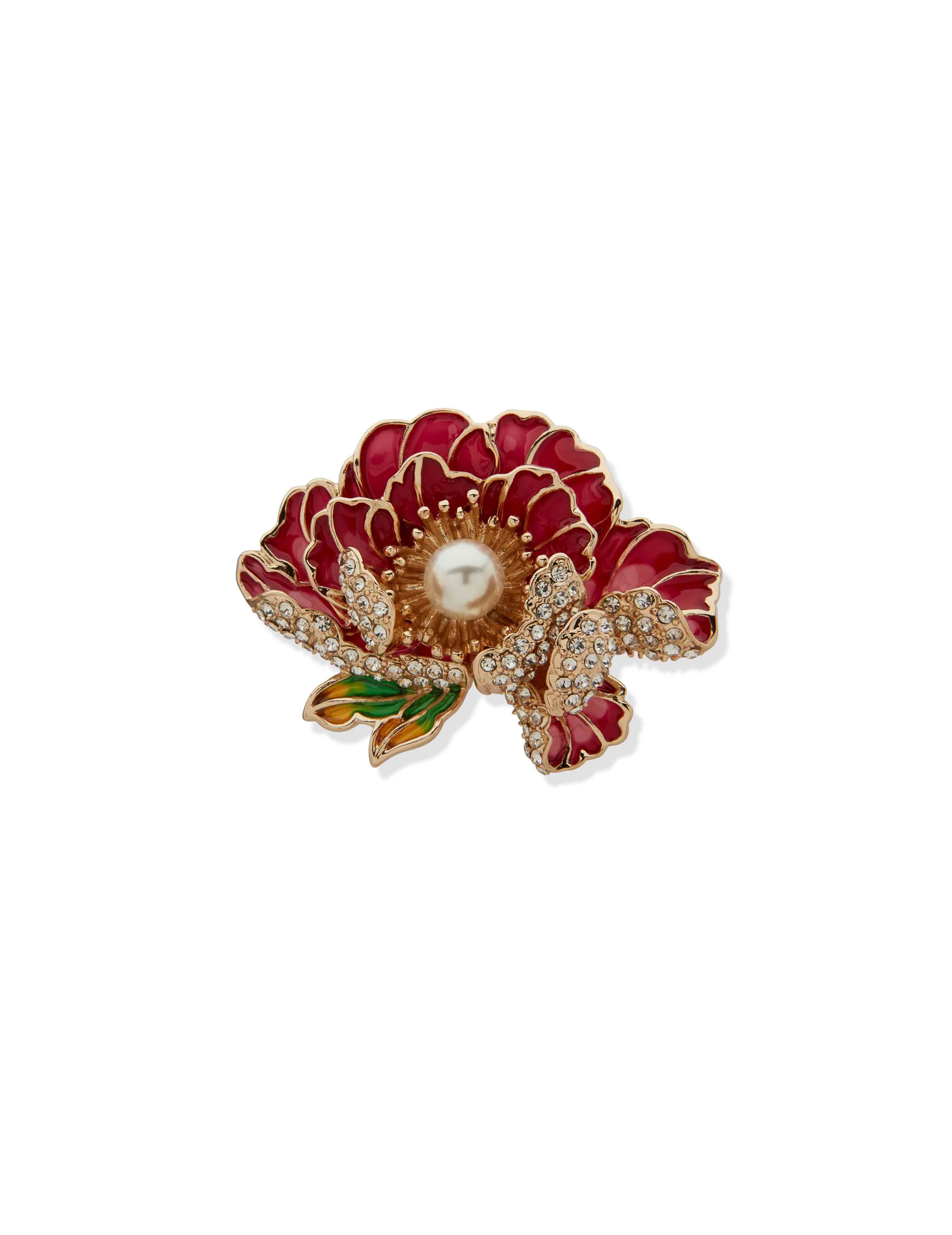 Bx Open Flower Pin-Gld/Pnk/Pnk Prl - Anne Klein