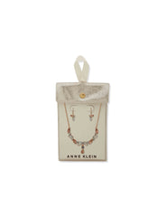 Se Nk/Er Navette Stones-Gld/Vint Rs/Wht Opal - Anne Klein