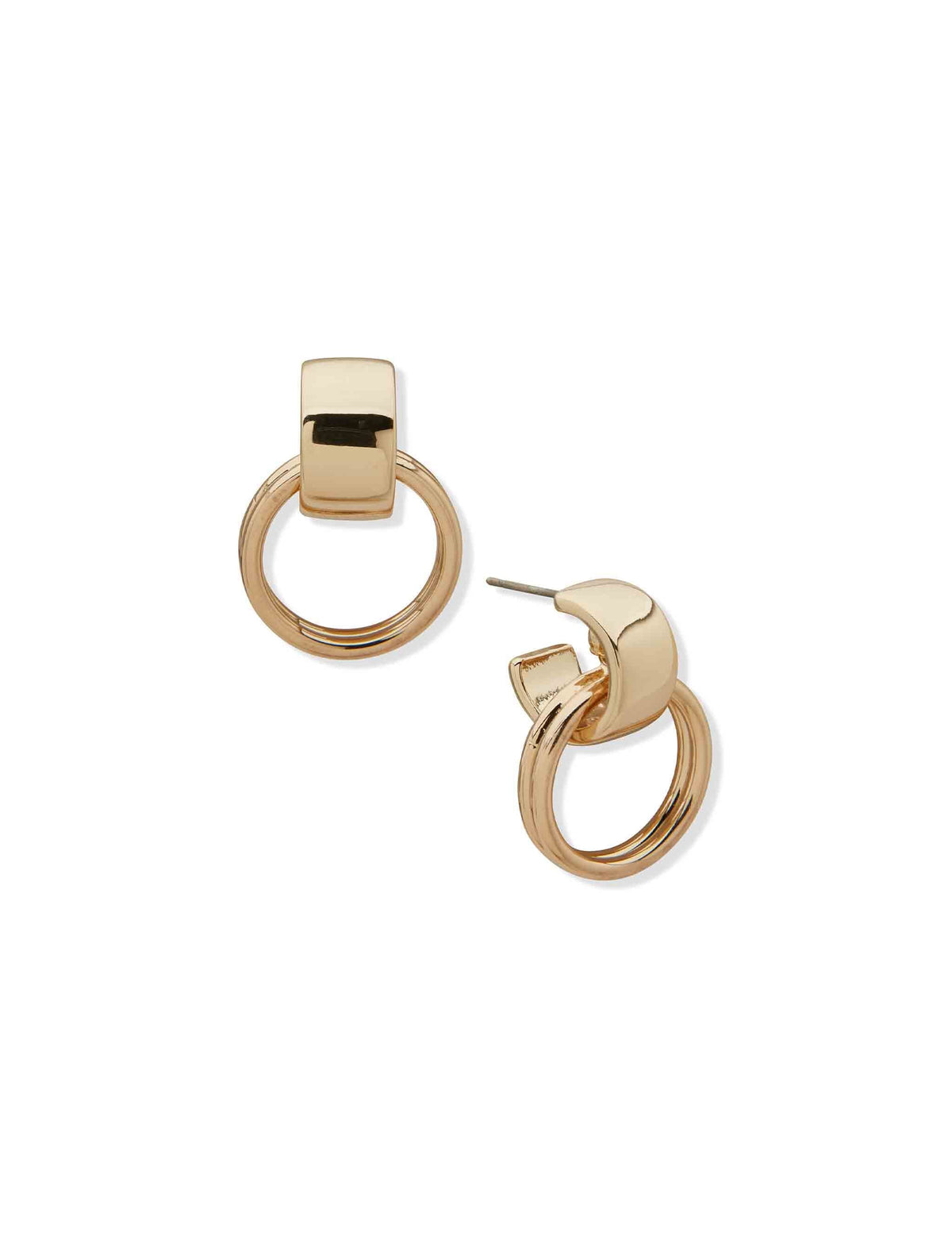 Gold Dooknocker Earrings - Anne Klein