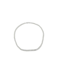 Rounded Stone Necklace - Silver - Anne Klein