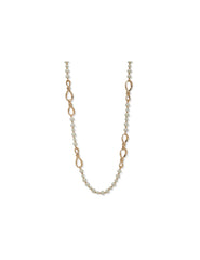 Twisted Knot & Pearl Long Necklace - Anne Klein