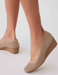 Wisher Wedge - Anne Klein Tan Knit