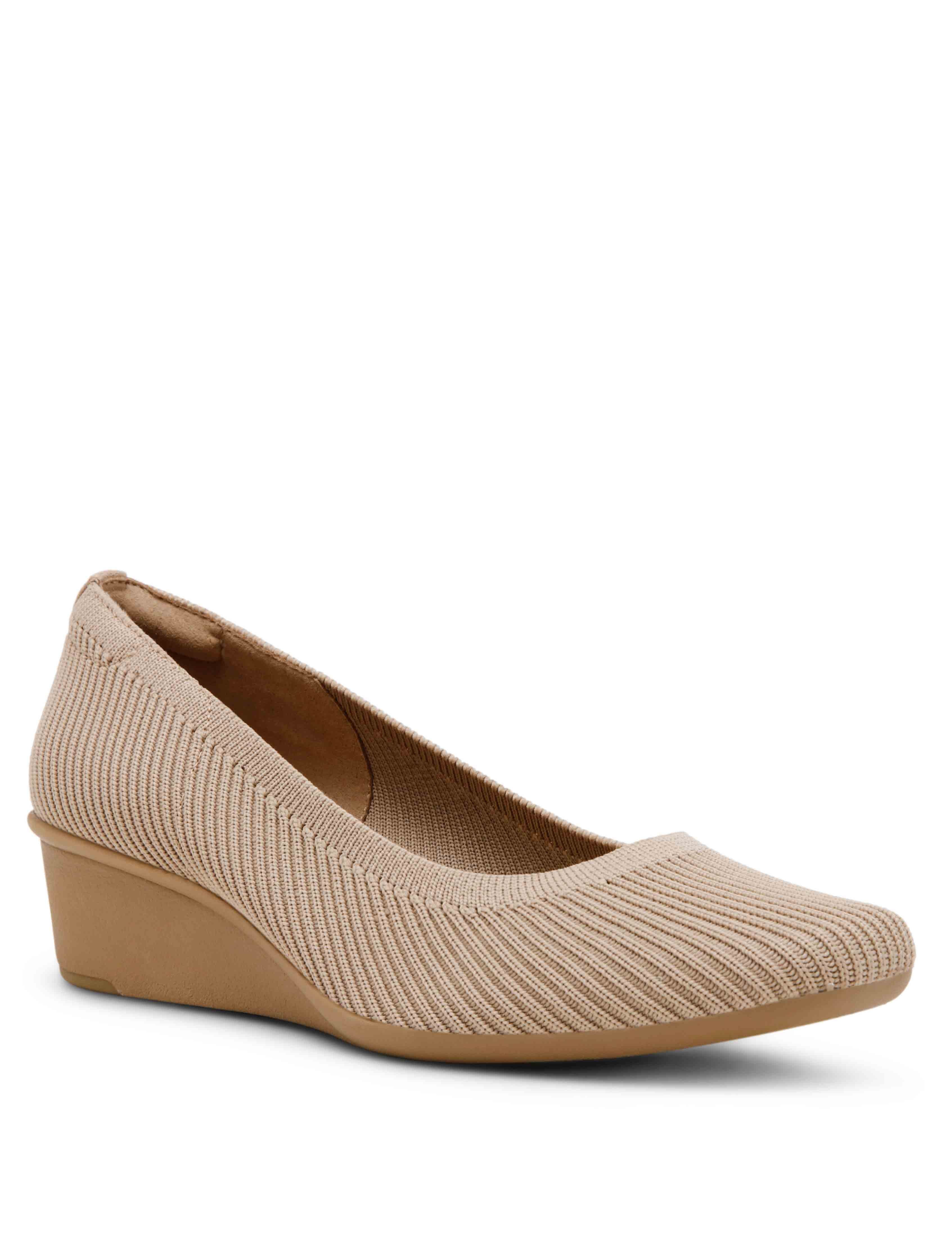 Wisher Wedge - Anne Klein Tan Knit