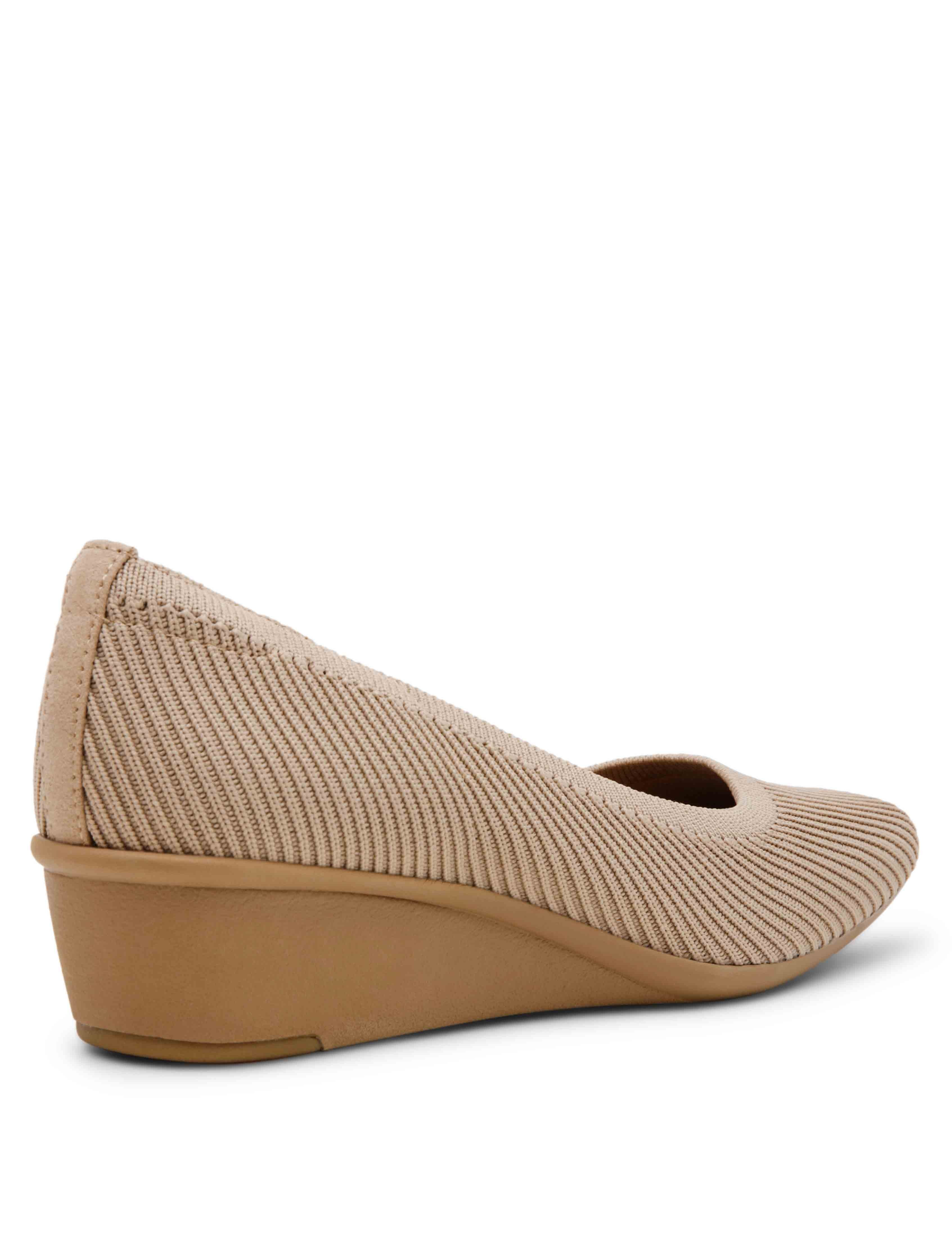 Wisher Wedge - Anne Klein Tan Knit