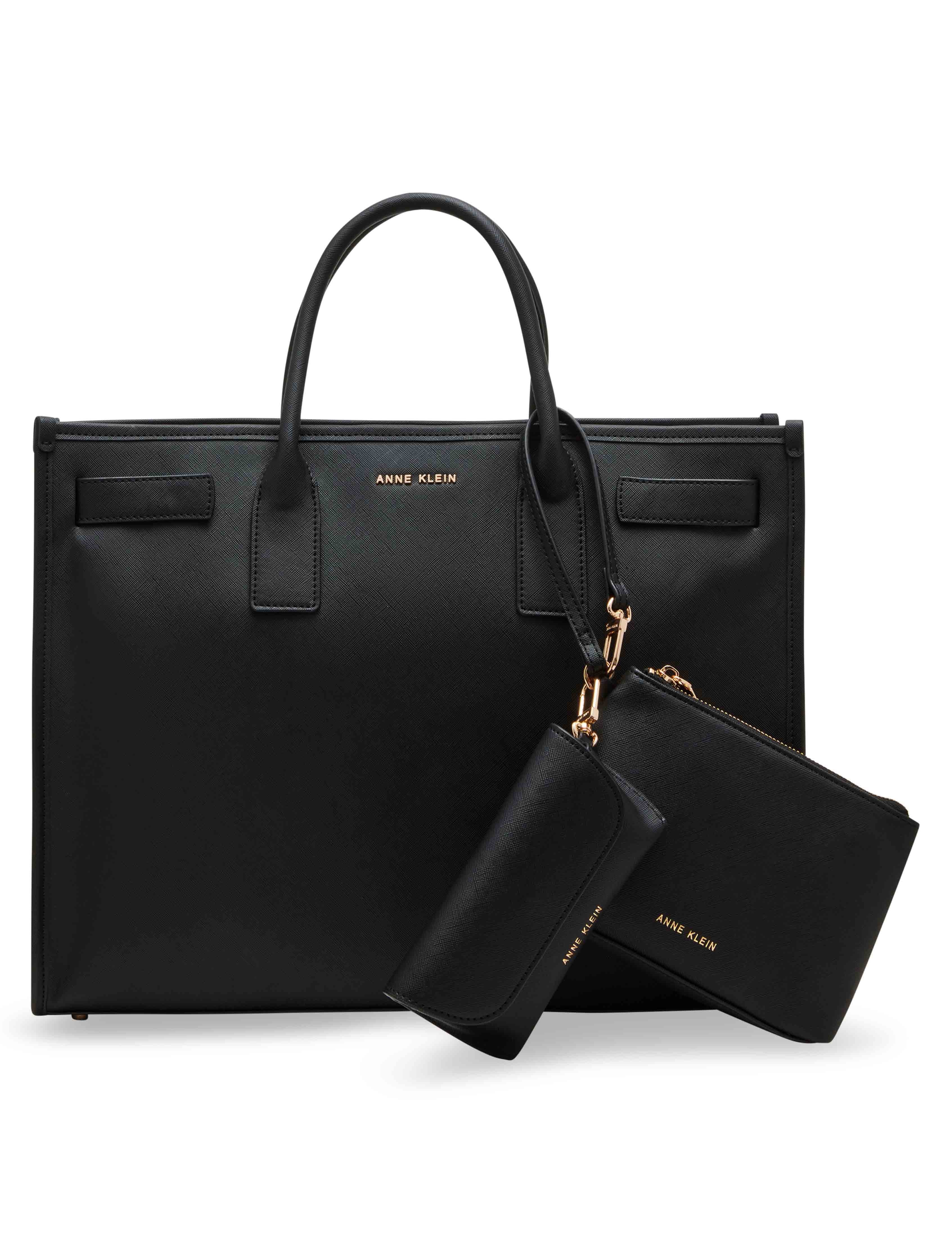 3 Piece Work Tote with Pouch Set - Anne Klein