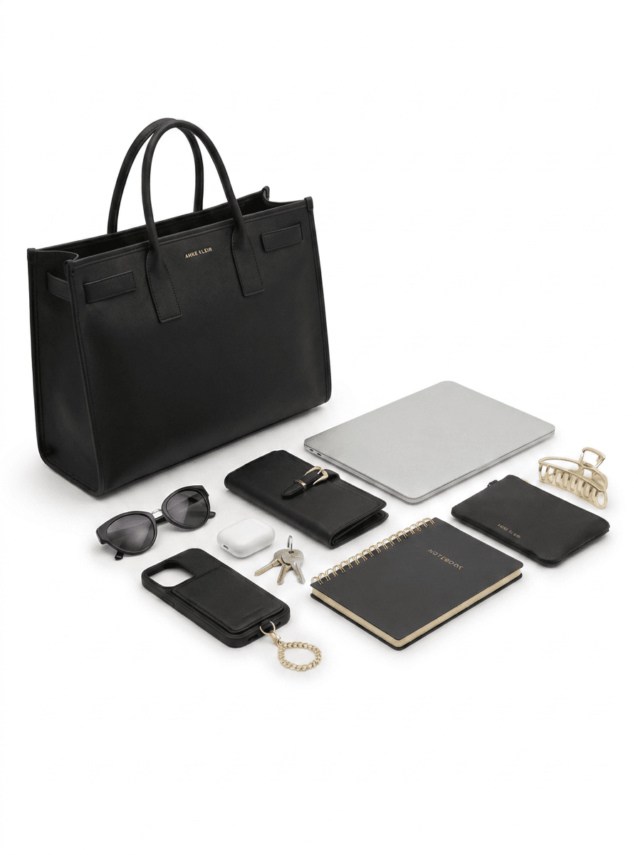 3 Piece Work Tote with Pouch Set - Anne Klein