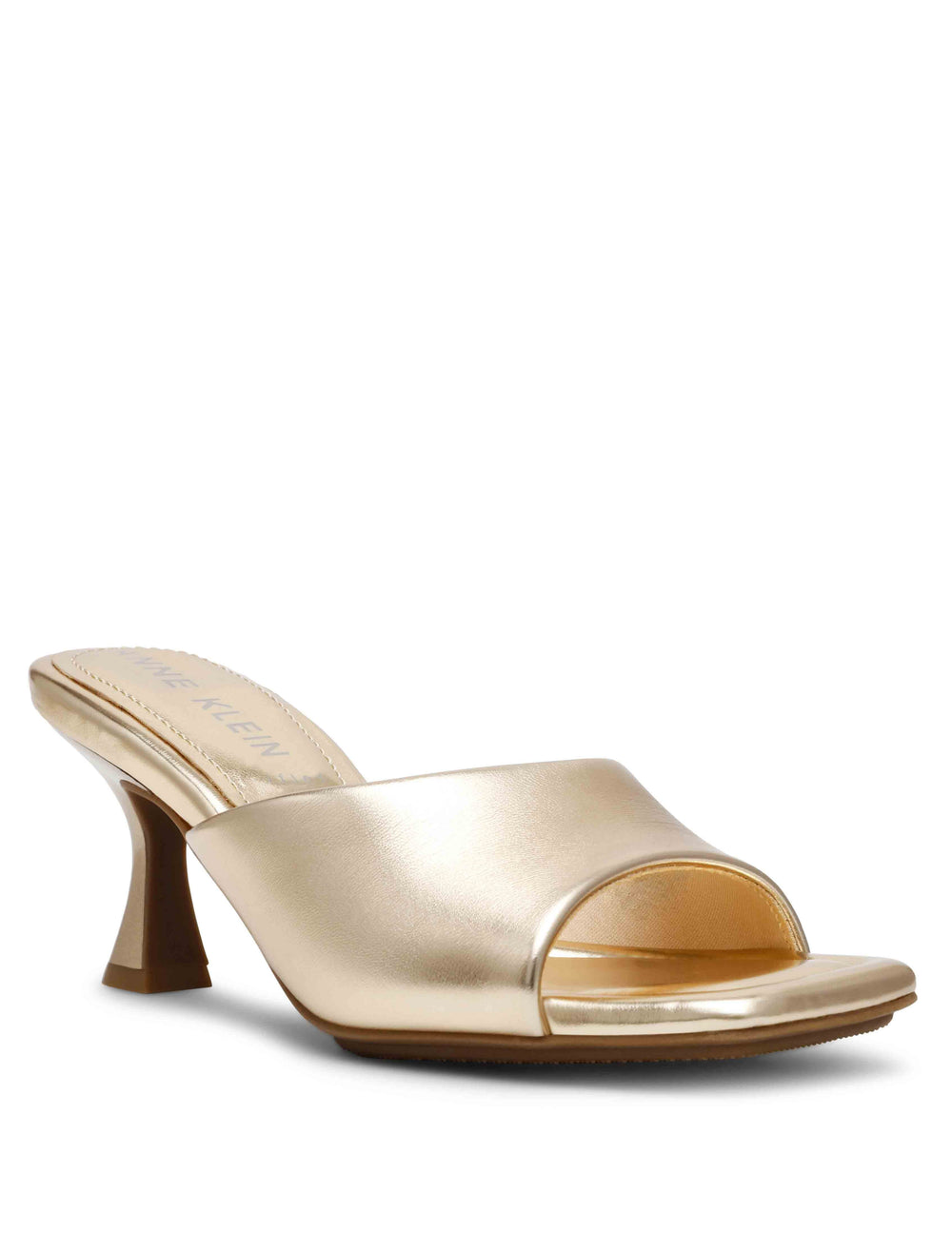Jerilyn Gold Heeled Mule Sandal - Anne Klein LIGHT GOLD