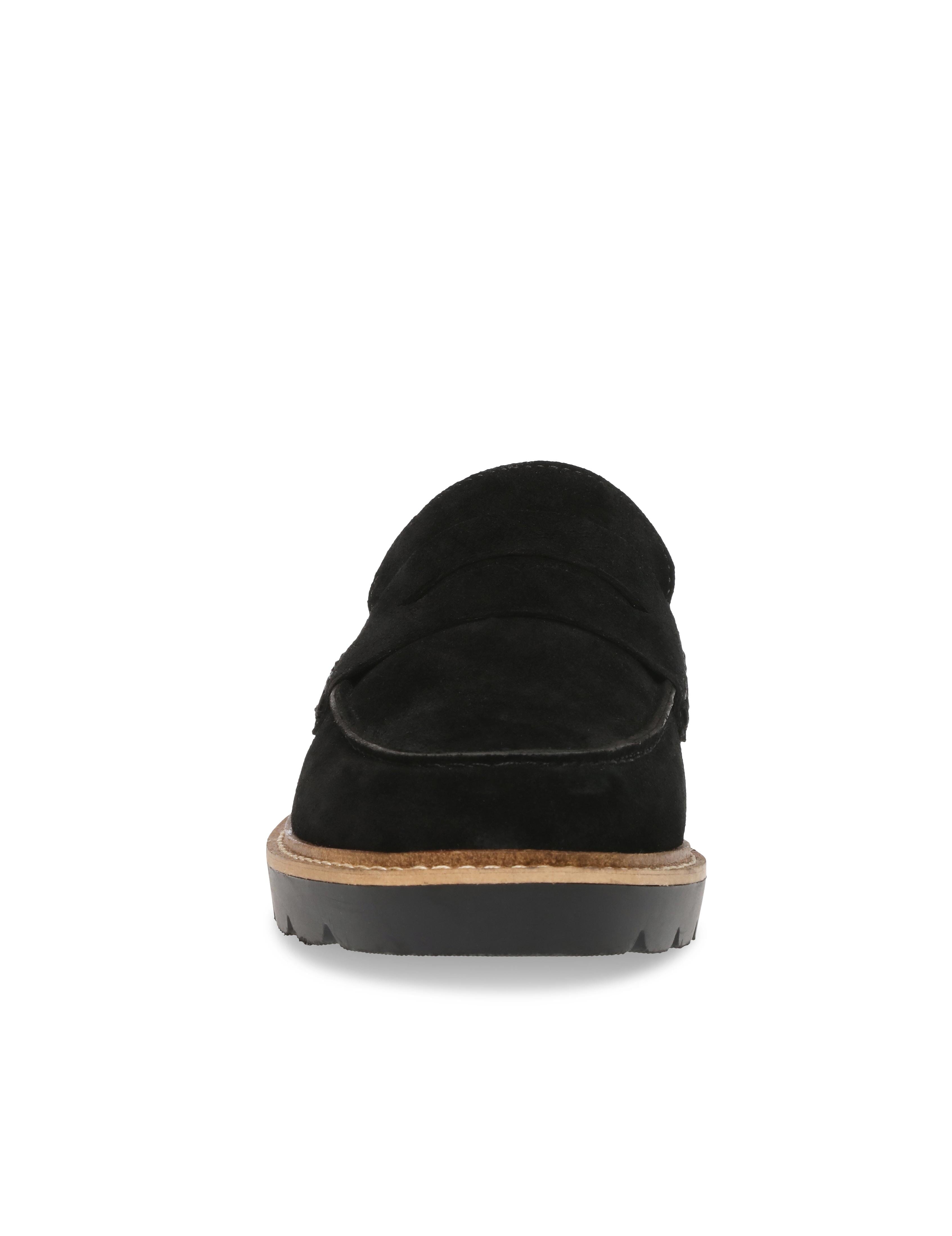 Emmylou Suede Loafers Black - Anne Klein Black