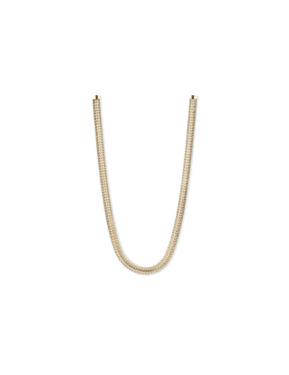 Herringbone Chain Necklace - Anne Klein Silver-Tone
