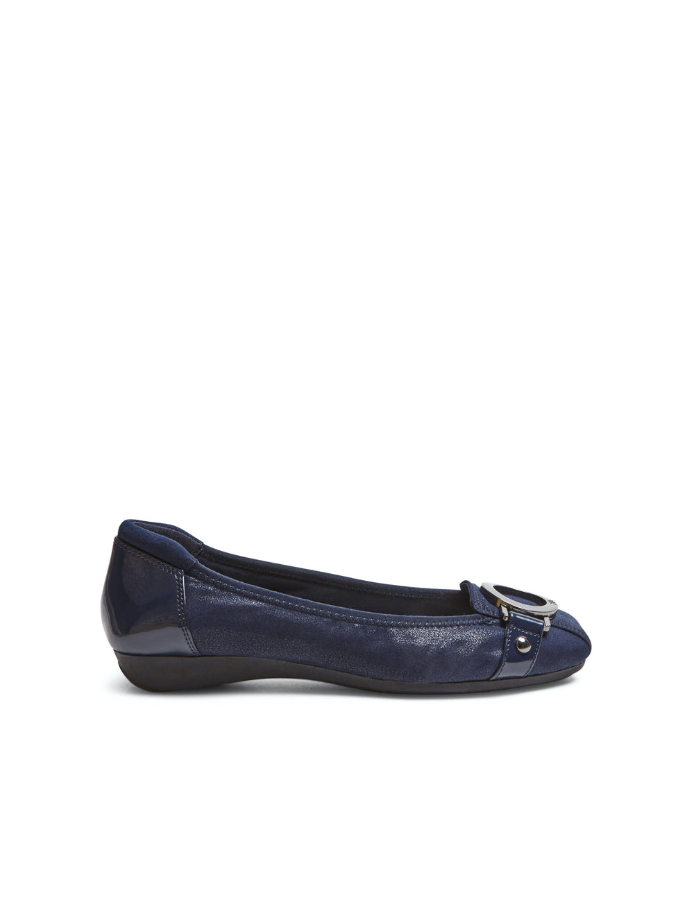 Umeko Flats Navy - Anne Klein Dark Navy Multi Fabric