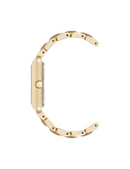 Rectangular Silicone Bracelet Watch - Anne Klein Mocha/Gold-Tone