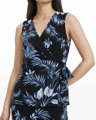 Sleeveless Wrap Top - Anne Klein ANNE BLACK MULTI