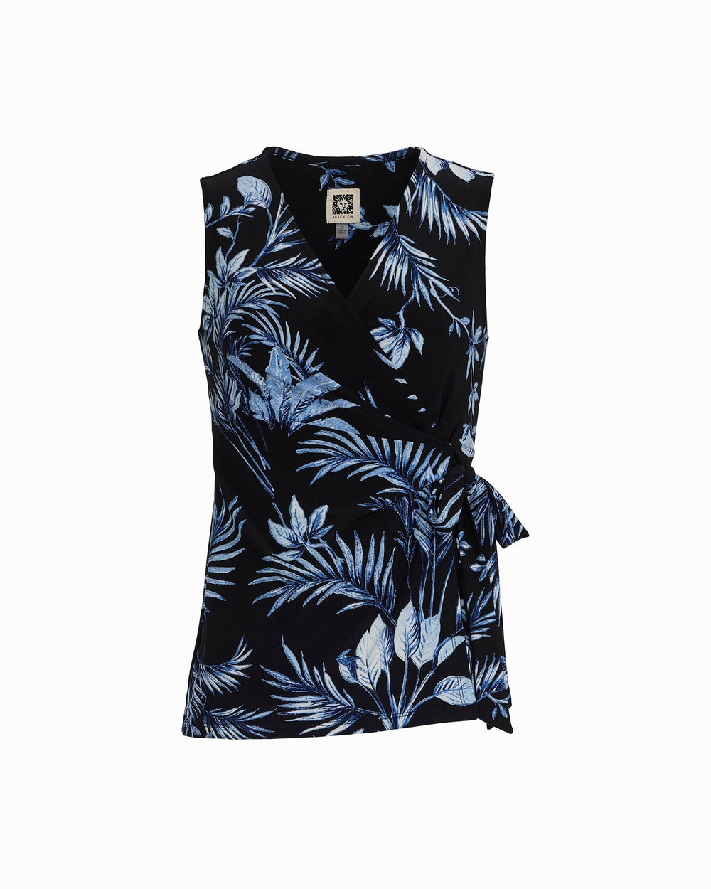 Sleeveless Wrap Top - Anne Klein ANNE BLACK MULTI