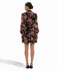 Tiered Shirt Dress - Anne Klein Anne Black Multi