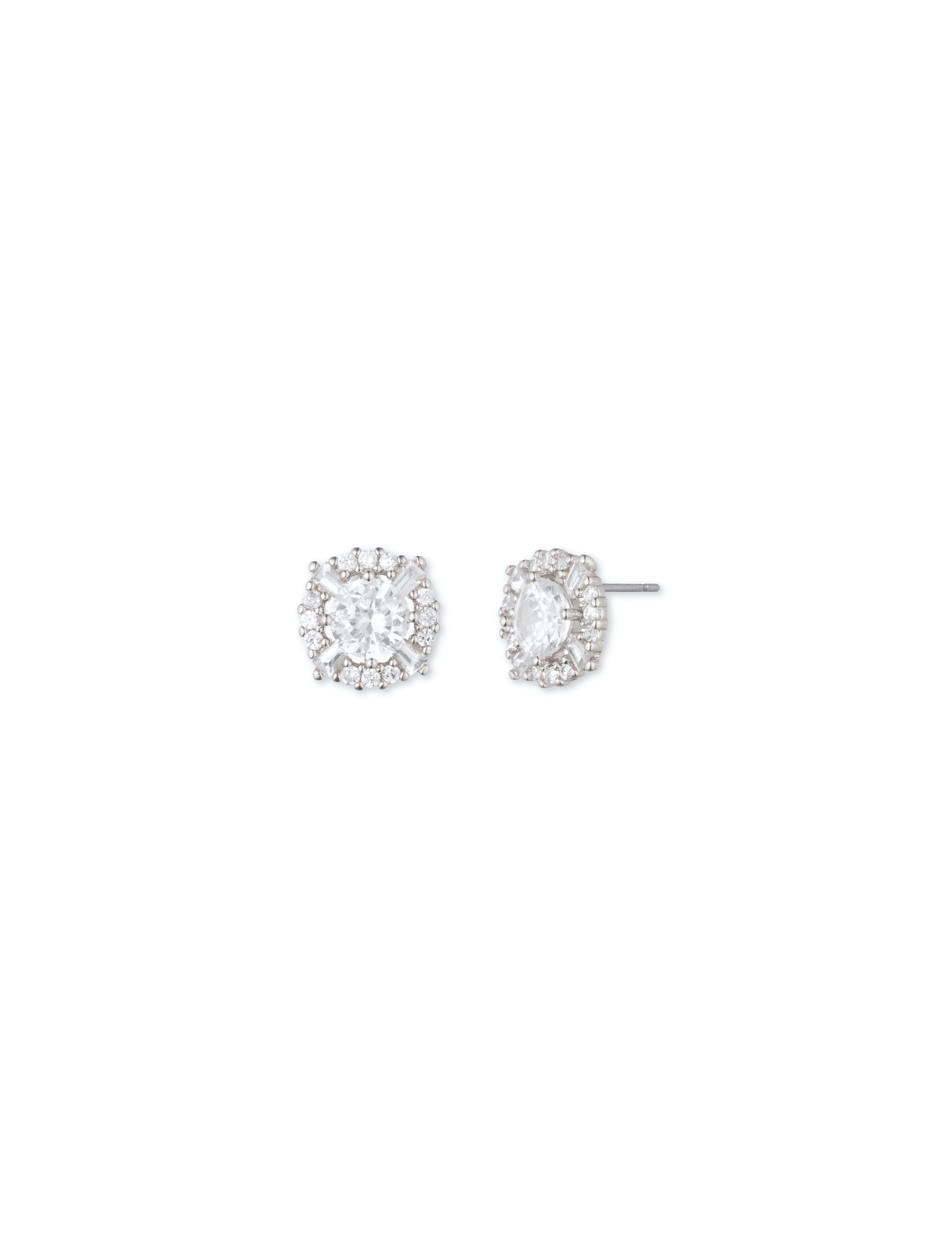Anne Klein Cubic zirconia pave halo earrings - Anne Klein Rose Gold-Tone