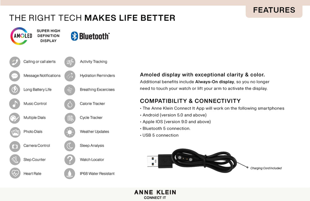 Connect It Illume Smartwatch Set - Anne Klein Rose-Tone/Pink