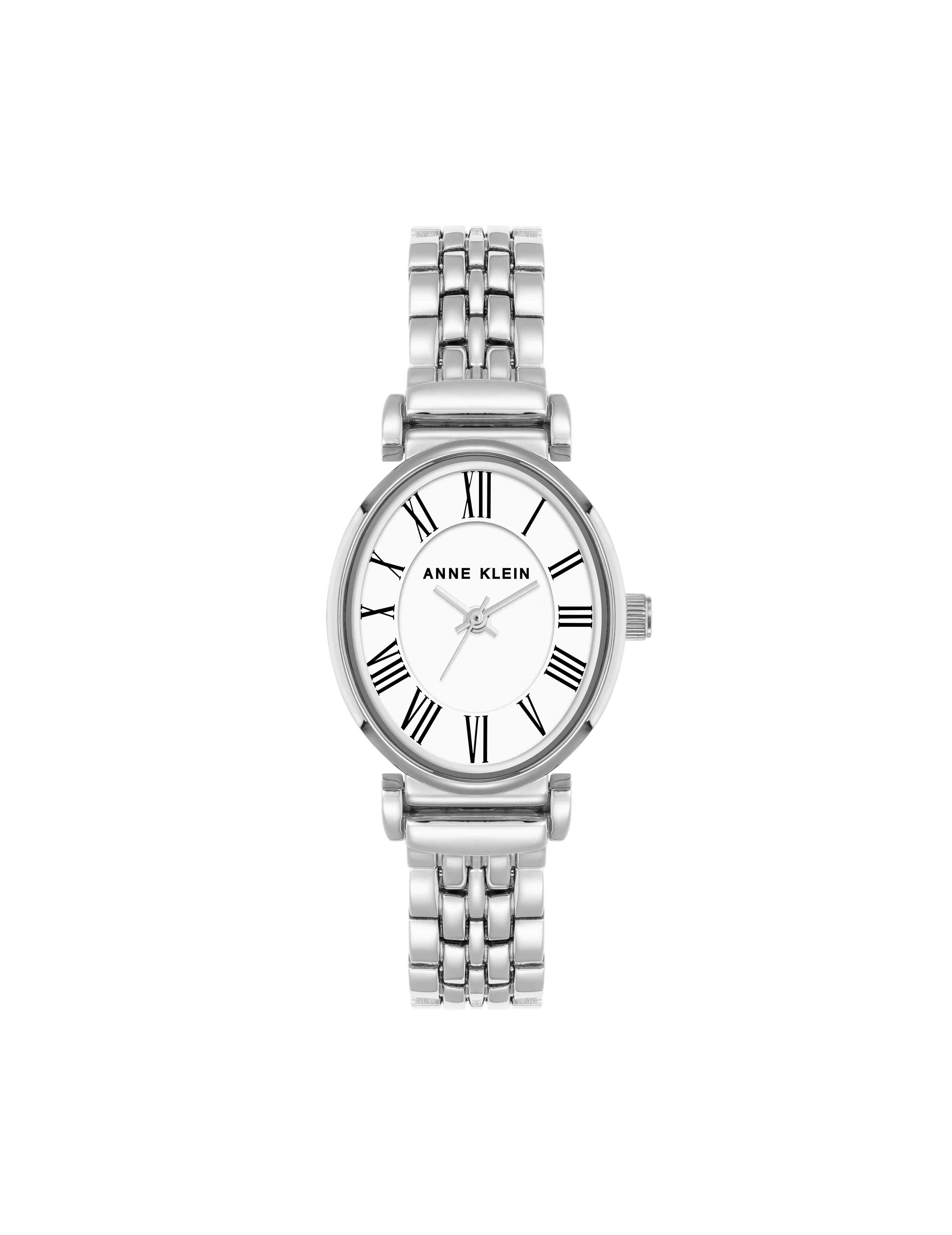 Classic Elegance Oval Watch - Anne Klein Silver-Tone