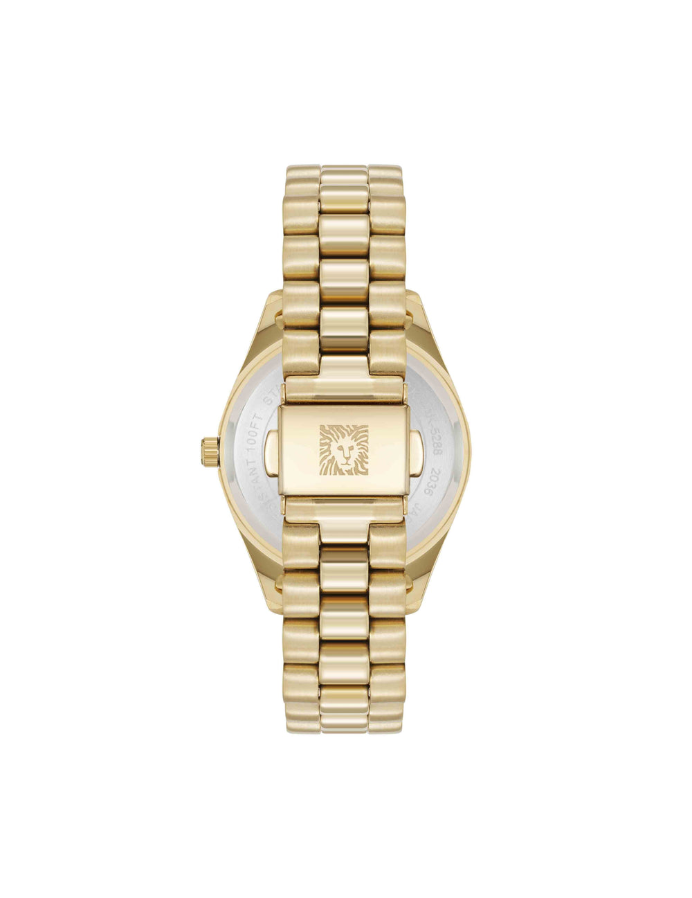 Stainless Steel Floral Dial Watch - Anne Klein Gold-Tone