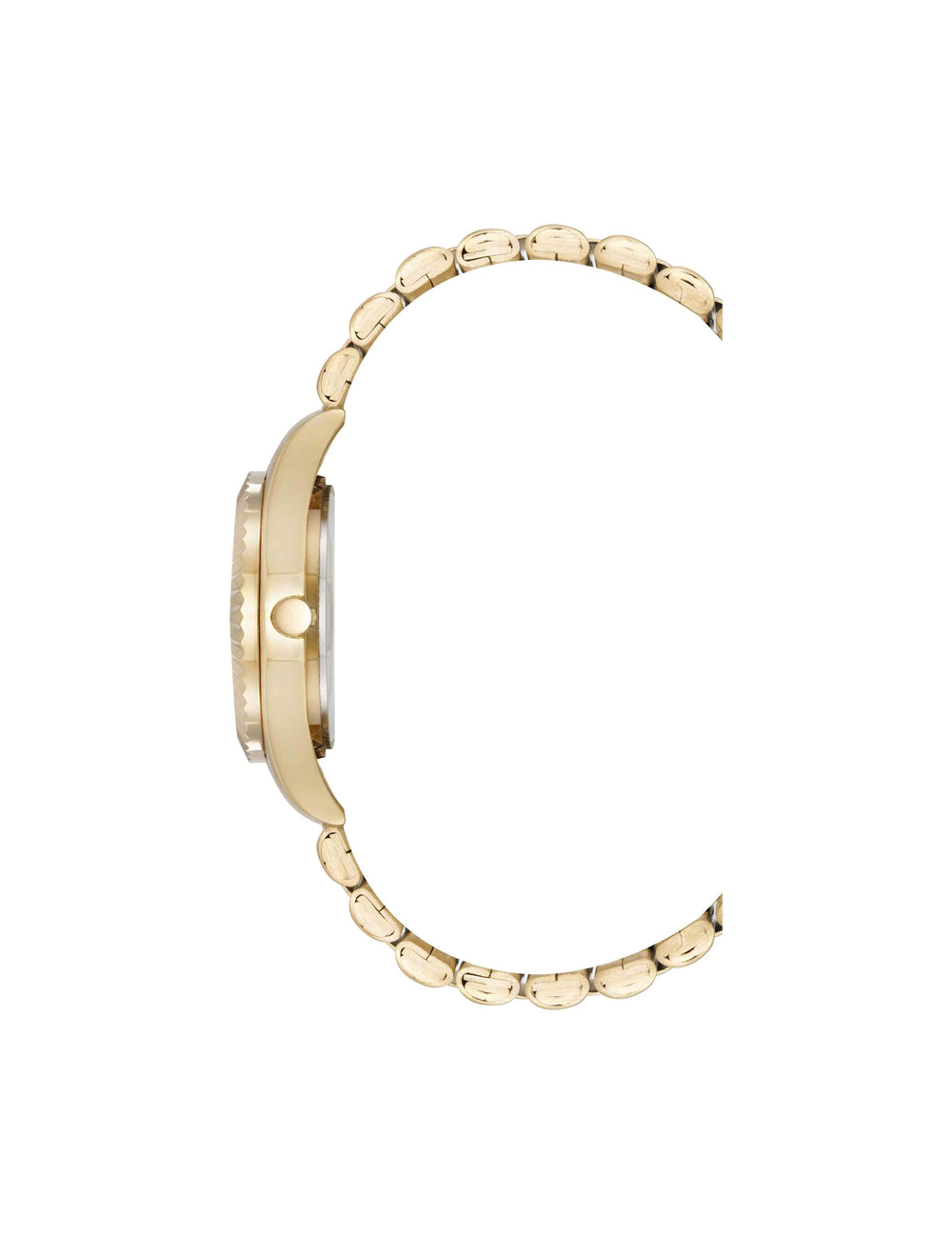 Stainless Steel Floral Dial Watch - Anne Klein Gold-Tone