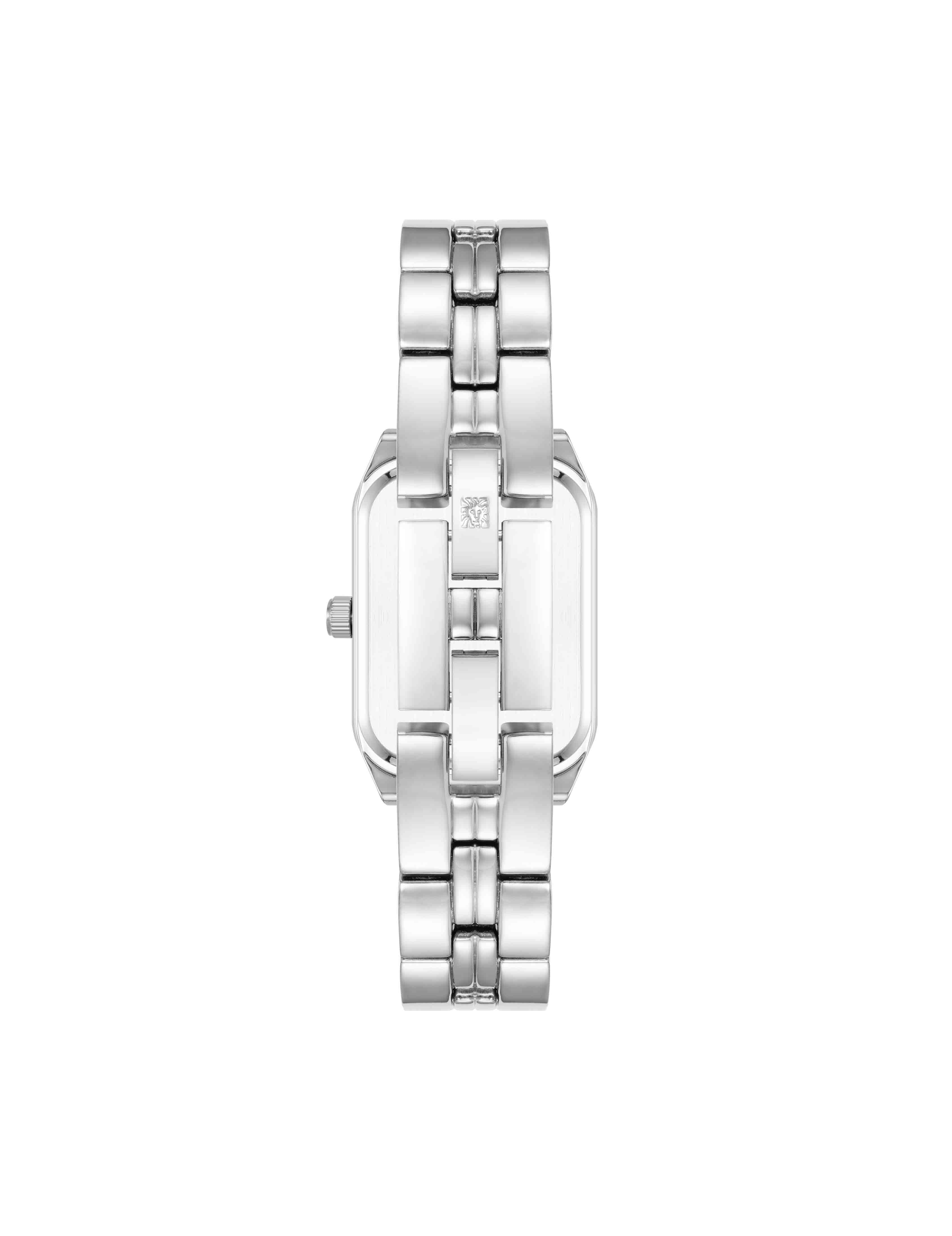 Octagonal Shaped Metal Bracelet Watch - Anne Klein Mint/Silver-Tone
