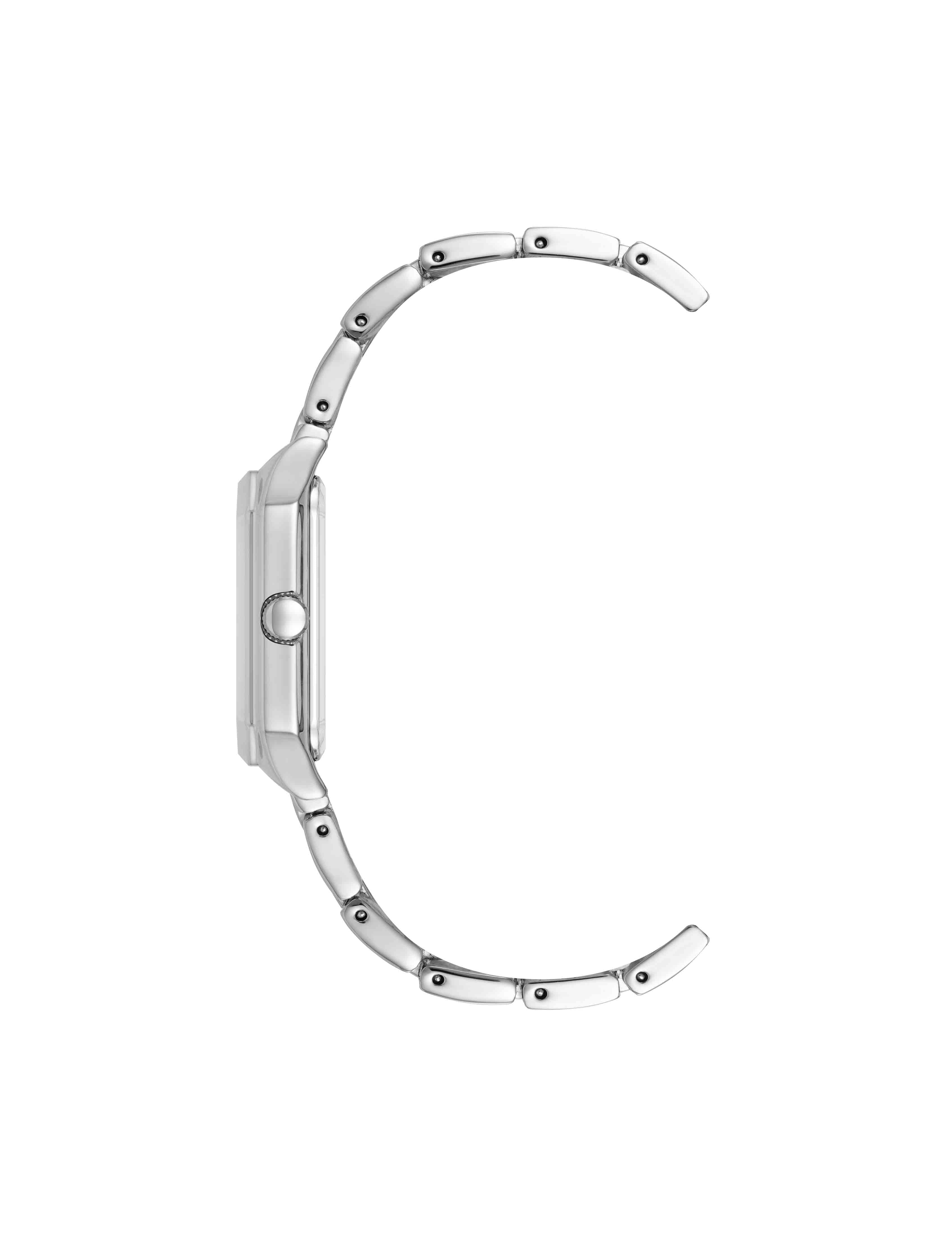 Octagonal Shaped Metal Bracelet Watch - Anne Klein Mint/Silver-Tone
