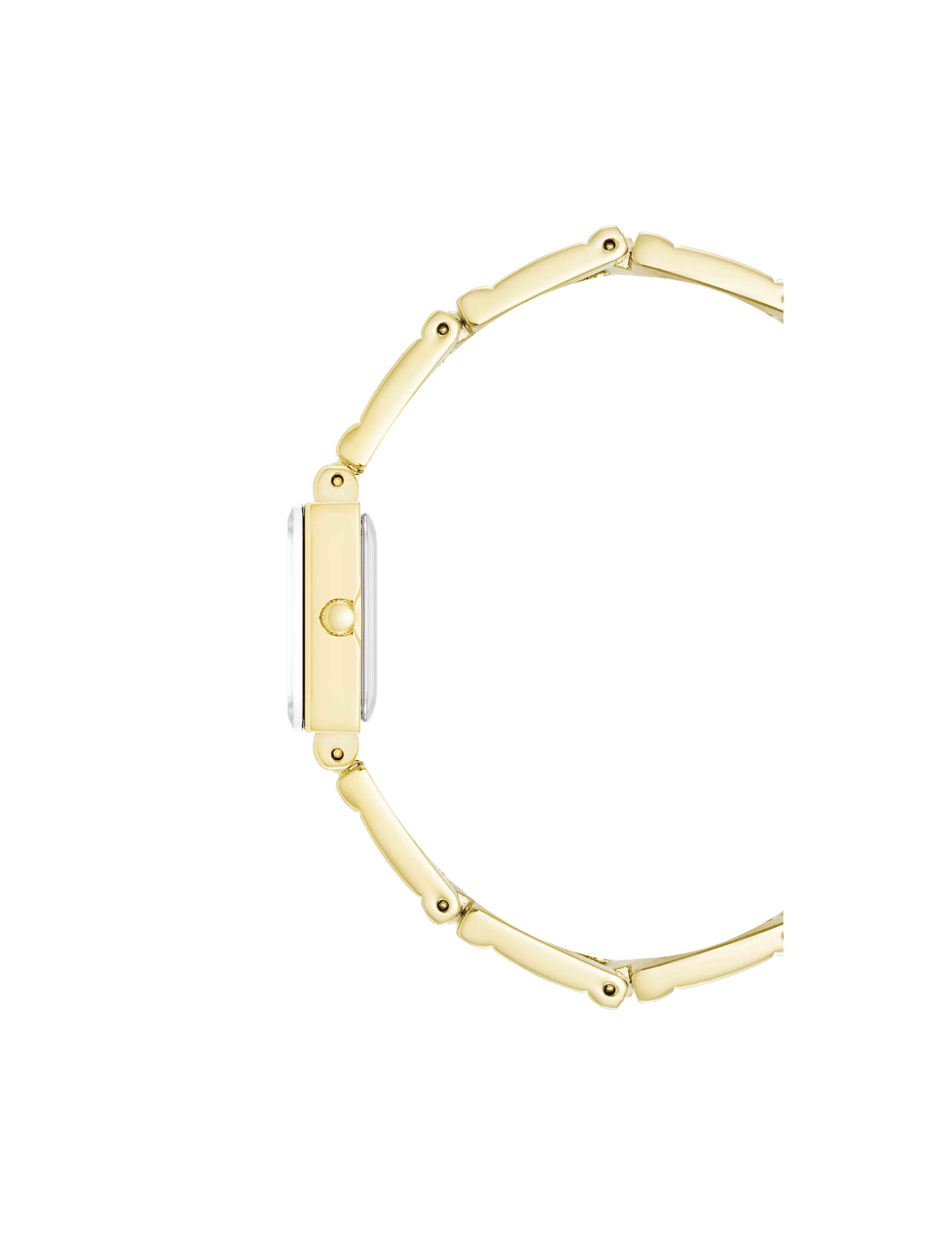 Rectangular Bangle Watch & Bracelet Set - Anne Klein Gold-Tone
