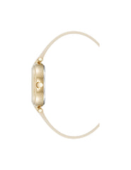 Sustainable Leather Band Watch, Mother of Pearl - Anne Klein Gold-Tone/Beige