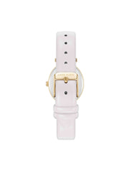 Oval Case Sustainable Leather Watch - Anne Klein Gold-Tone/Ivory