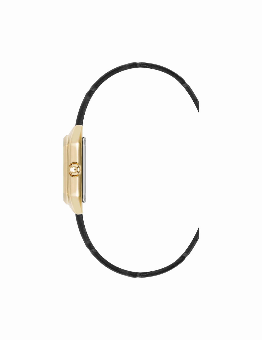 Octagonal Sustainable Leather Band Watch - Anne Klein Gold-Tone/Black