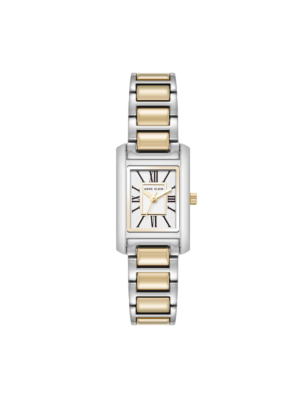 Rectangular Roman Numeral Watch - Anne Klein Two-Tone