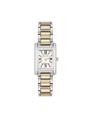 Rectangular Roman Numeral Watch - Anne Klein Two-Tone