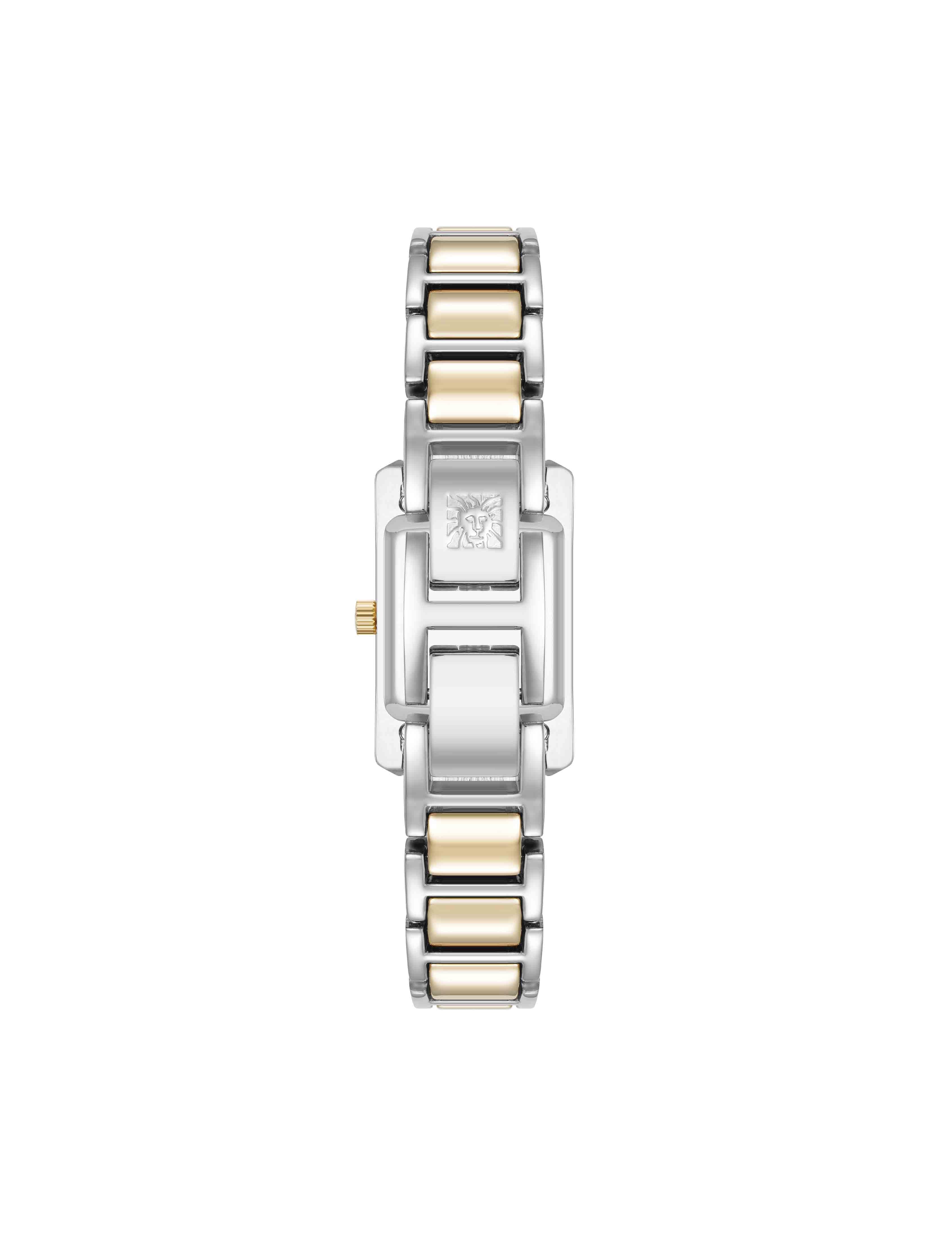 Rectangular Roman Numeral Watch - Anne Klein Two-Tone