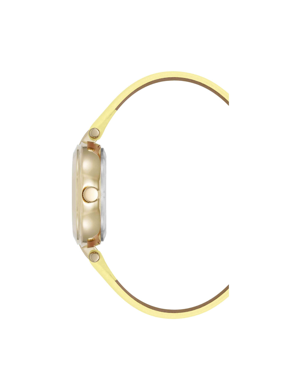 Sustainable Leather Band Watch, 32mm - Anne Klein Yellow/Gold-Tone