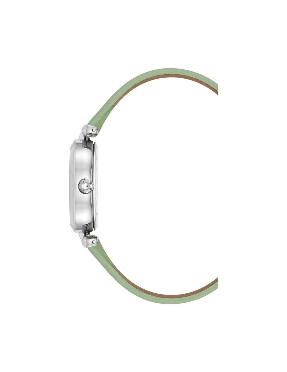 Consider It Oval Case Leather Watch - Anne Klein Green/Silver-Tone