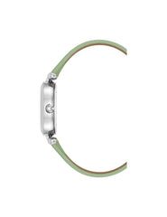Consider It Oval Case Leather Watch - Anne Klein Green/Silver-Tone