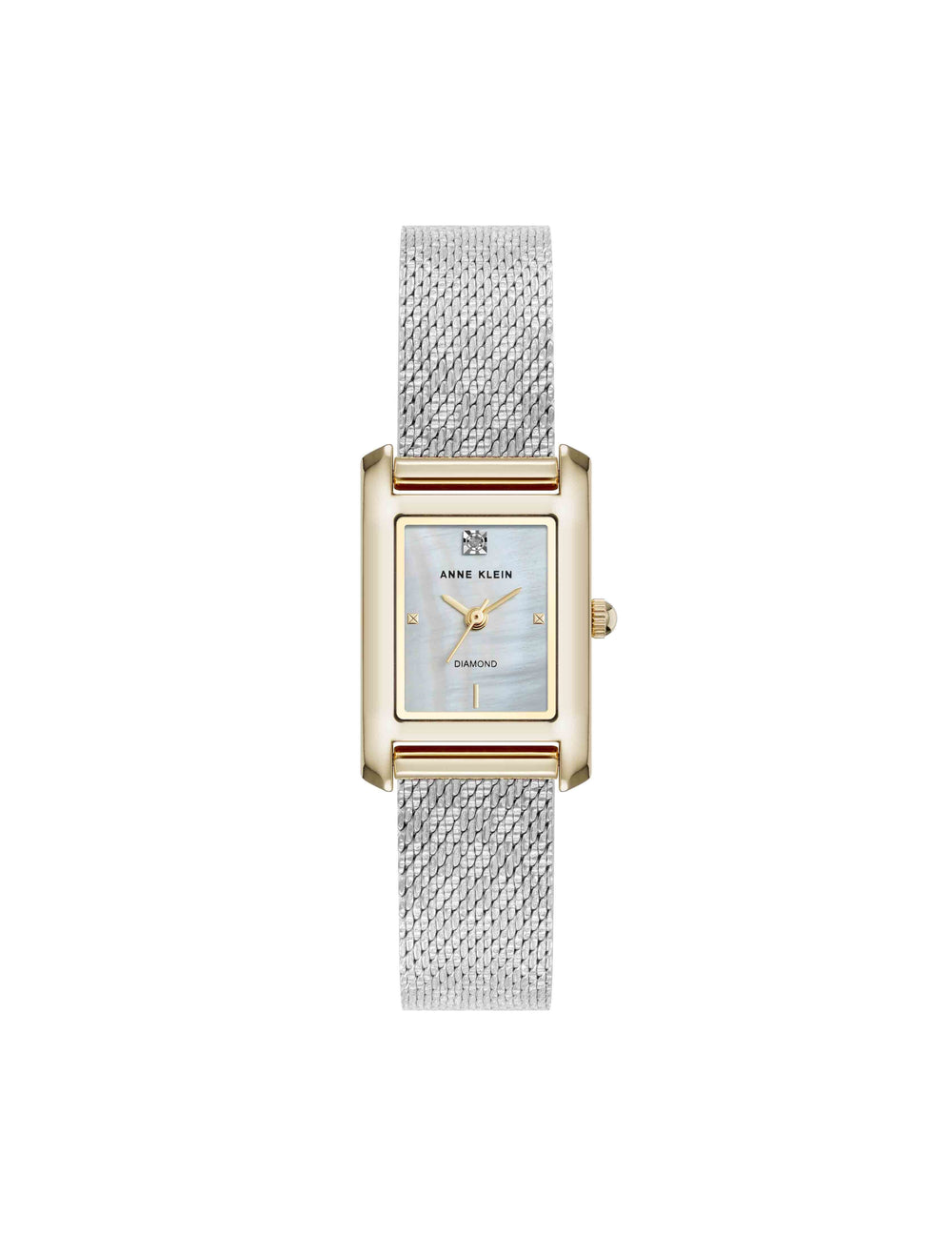 Petite Diamond Dial Bracelet Watch - Anne Klein Silver-Tone/Gold-Tone