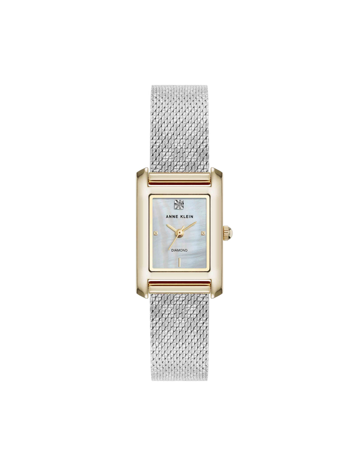 Petite Diamond Dial Bracelet Watch - Anne Klein Silver-Tone/Gold-Tone