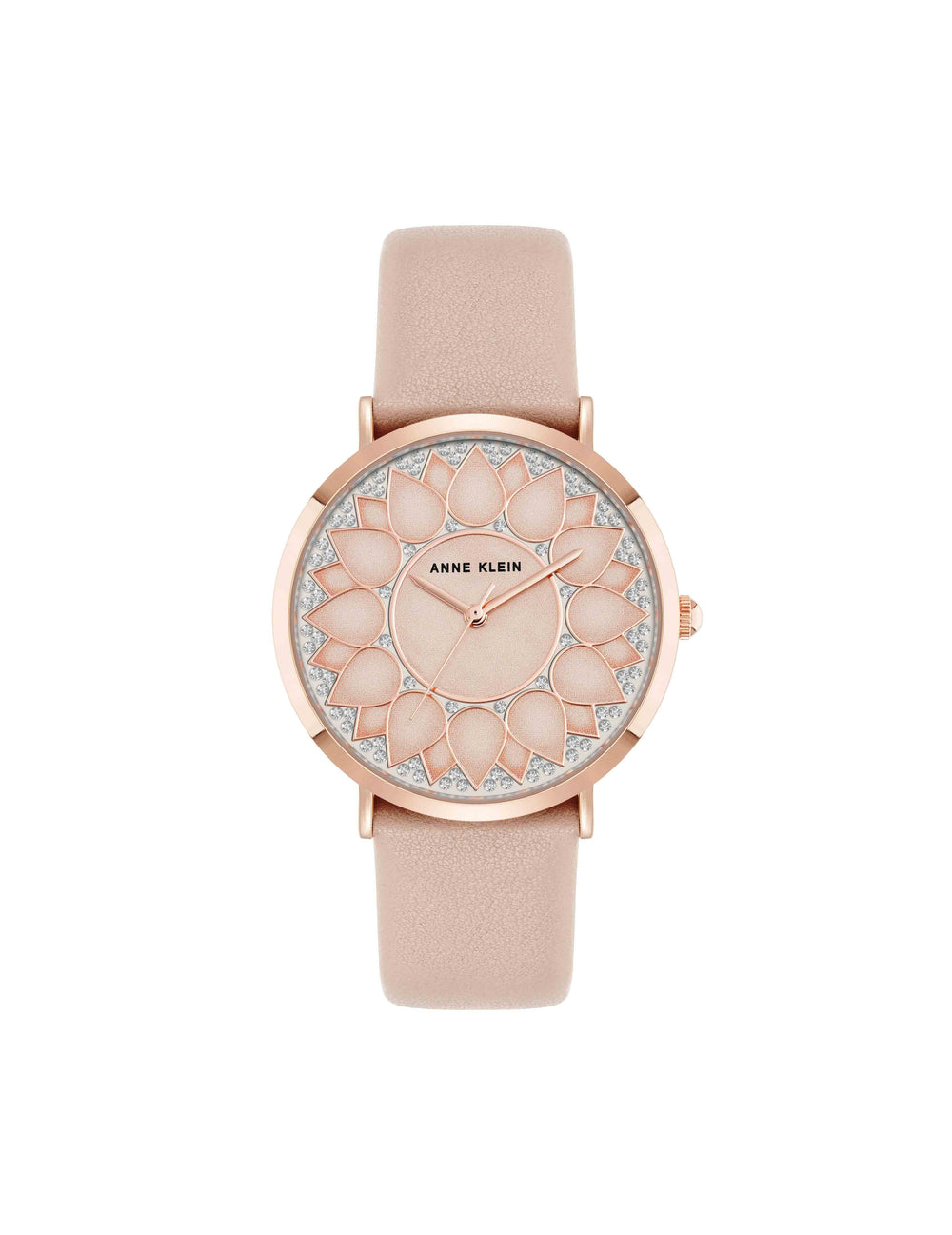 Patterned Dial Strap Watch - Anne Klein Blush Pink/Rose-Tone