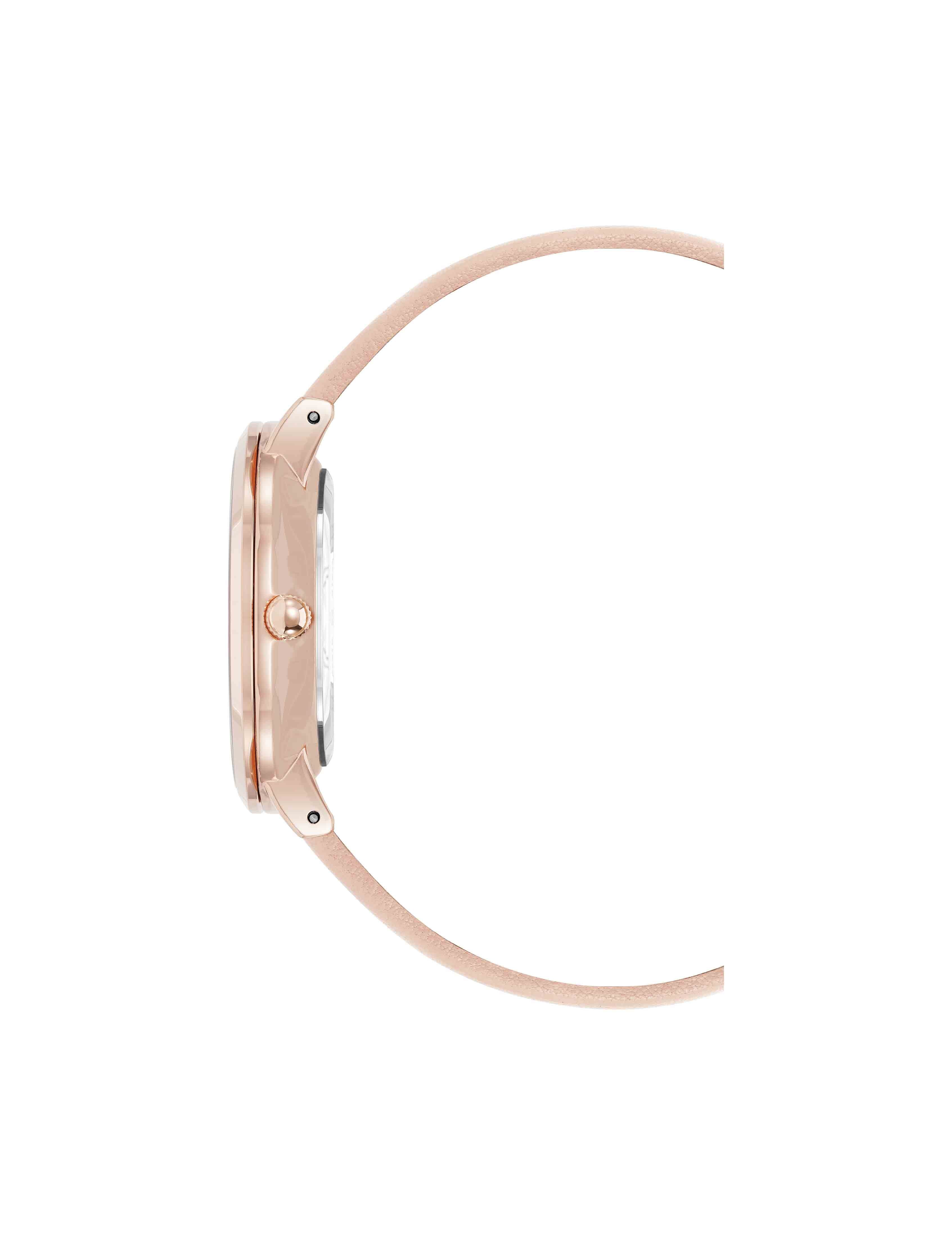 Patterned Dial Strap Watch - Anne Klein Blush Pink/Rose-Tone