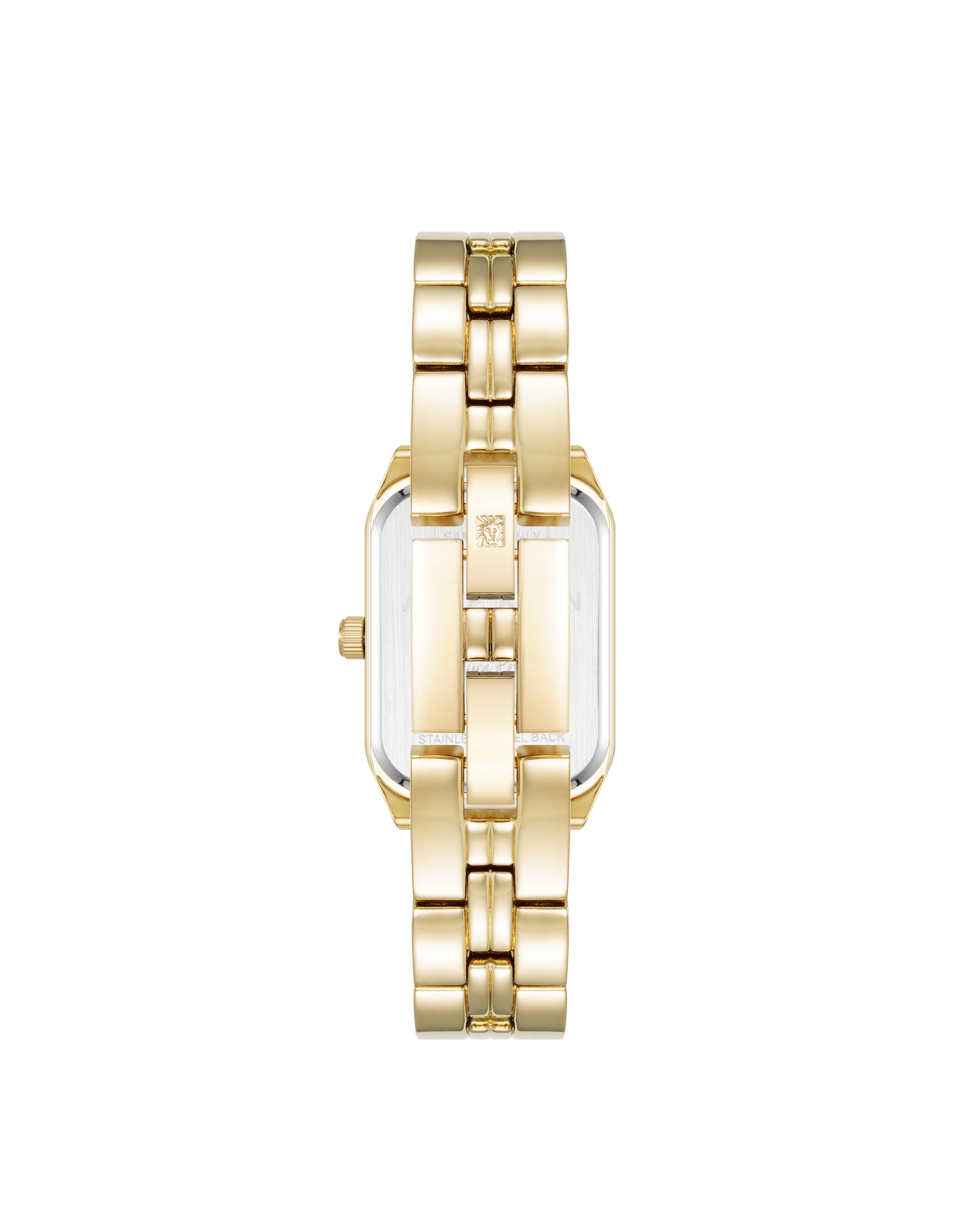 Butterfly Dial Leather Strap Watch in Gold-Tone - Anne Klein Gold-Tone