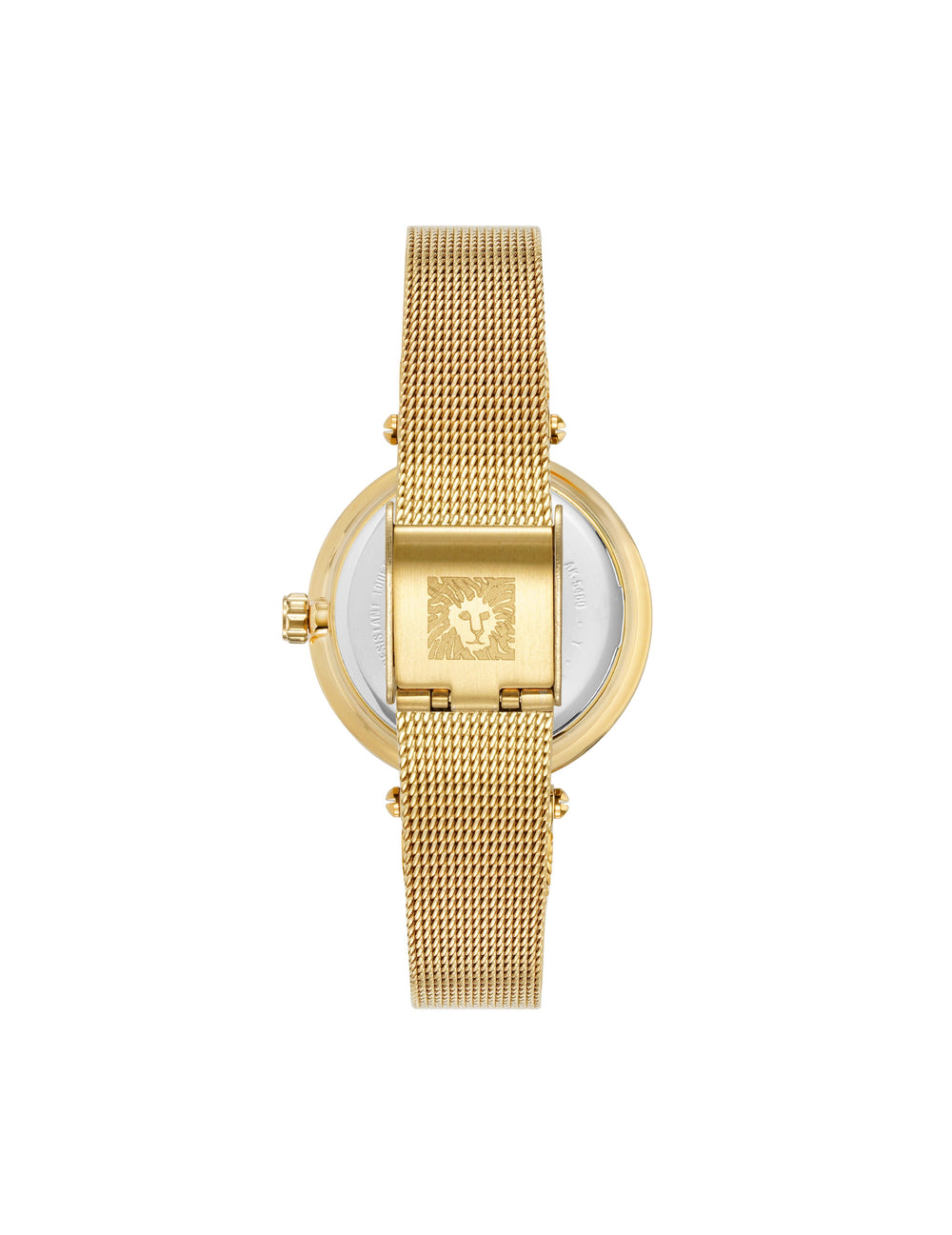 Butterfly Dial Leather Strap Watch in Gold-Tone - Anne Klein
