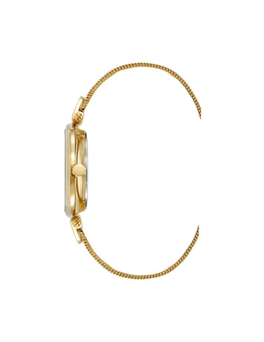 Butterfly Dial Leather Strap Watch in Gold-Tone - Anne Klein