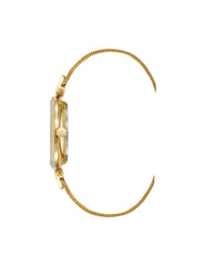 Butterfly Dial Leather Strap Watch in Gold-Tone - Anne Klein