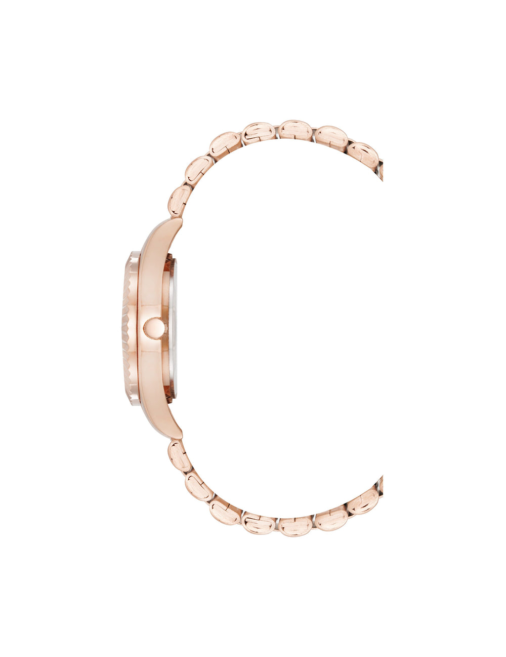 Butterfly Dial Leather Strap Watch in Rose Gold-Tone - Anne Klein