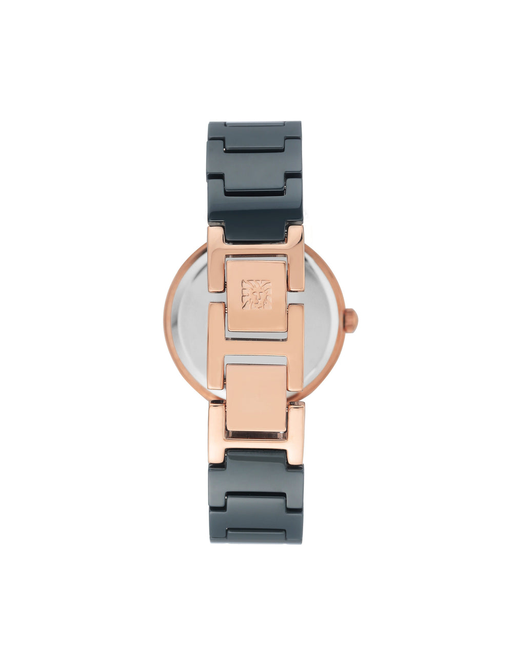 Ceramic Bracelet Watch with Diamond Accents - Anne Klein Navy/Rose-Tone