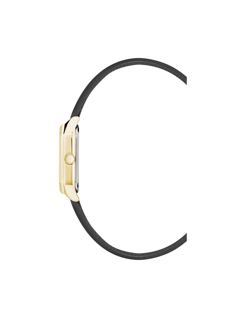 Octagonal Sustainable Leather Watch in Green - Anne Klein Black/Green/Gold-Tone