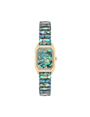 Shell Accented Expansion Band Watch - Anne Klein Abalone/Gold-Tone