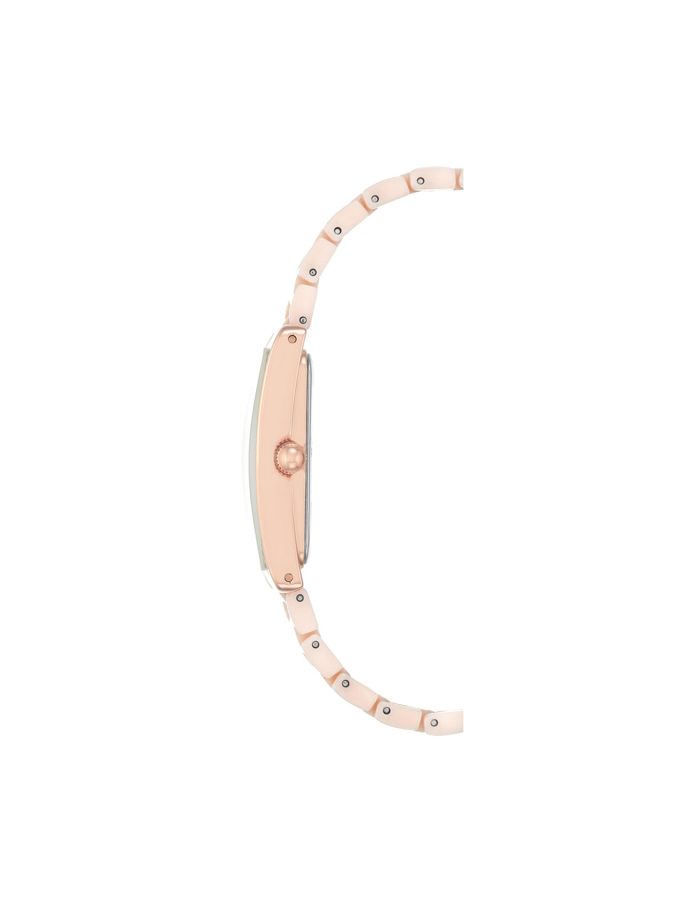 Rectangular Ceramic Bracelet Watch - Anne Klein Pink&Rose-Tone
