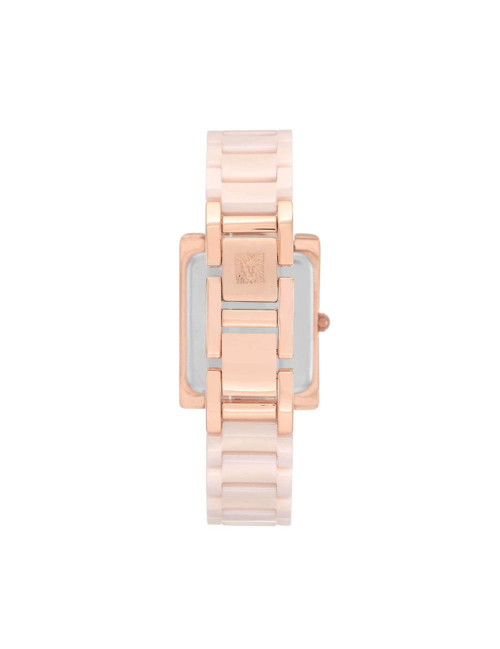Rectangular Ceramic Bracelet Watch - Anne Klein Pink&Rose-Tone